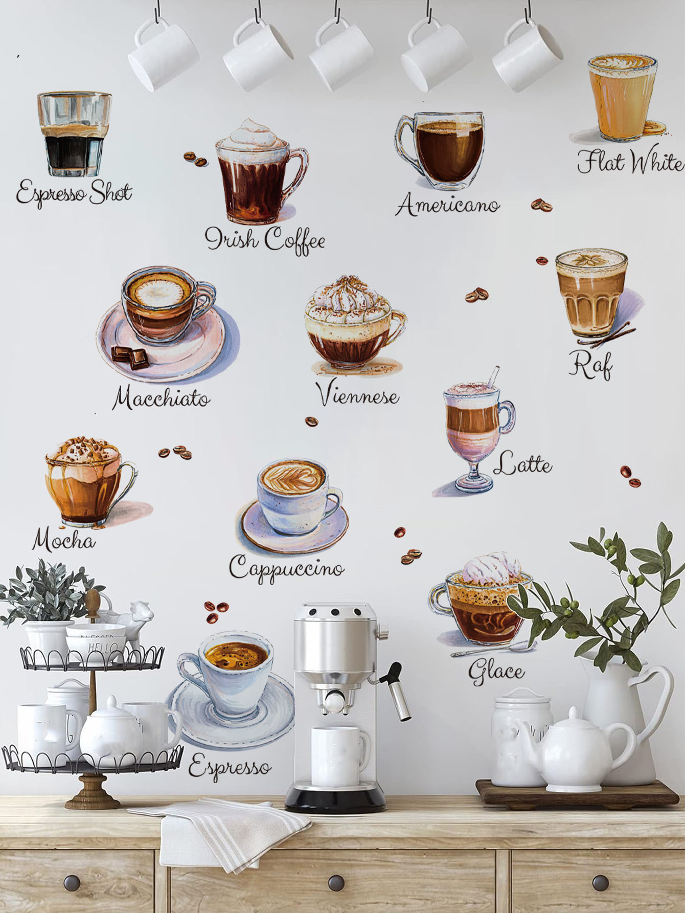 Pegatinas de pared de tazas de - Pvc Panel Background reseña y precio