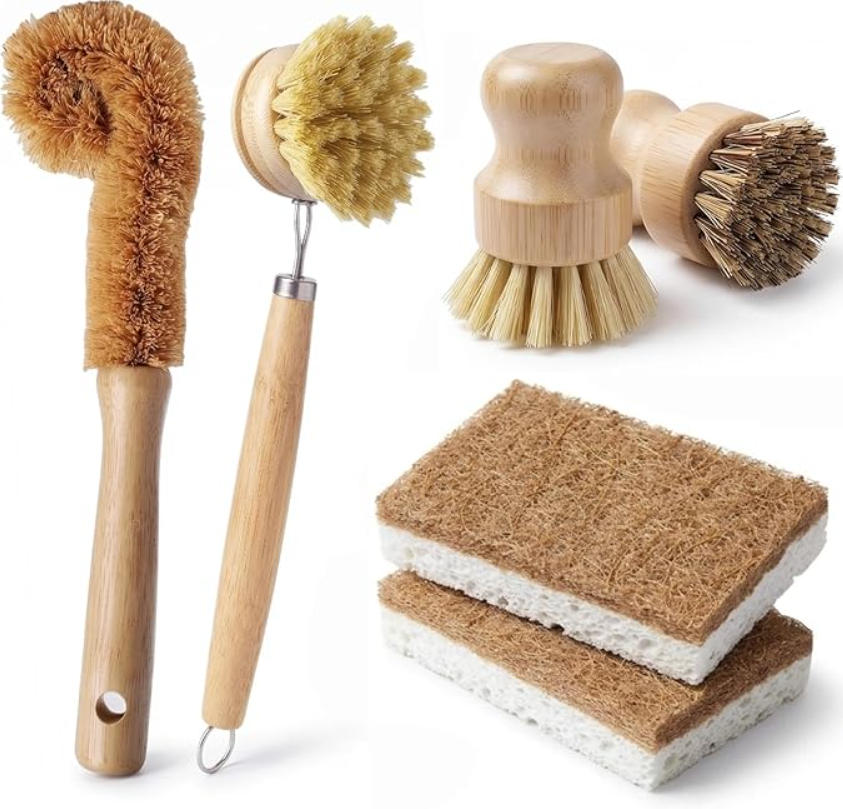 Juego de 6 Cepillos para Plato - Substrate Coconut Fiber reseña y precio