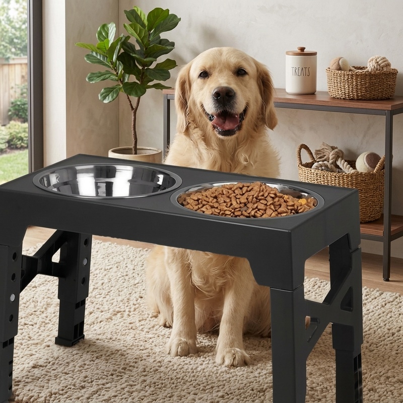 Comedero elevado ajustable par - Royal Canin Food Medium reseña y precio